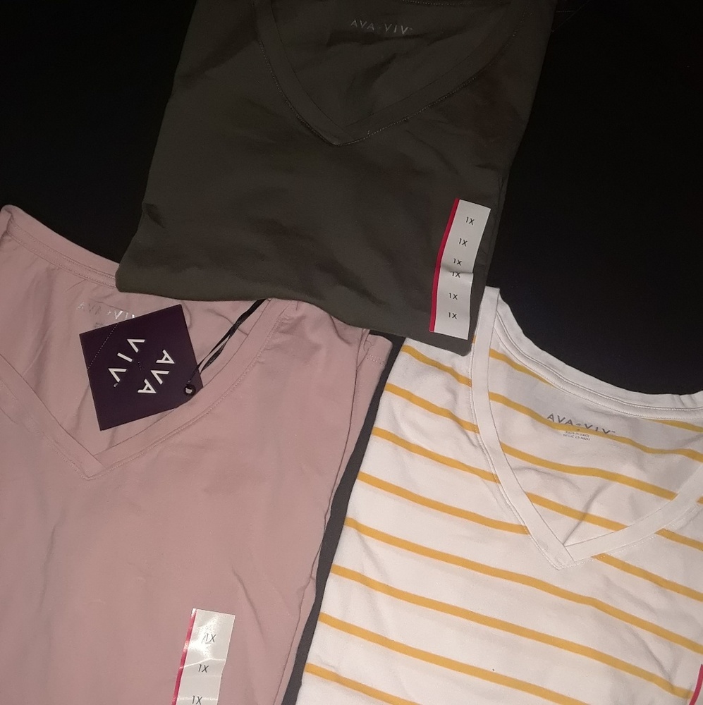 Womens 1x short sleeve tops bundle